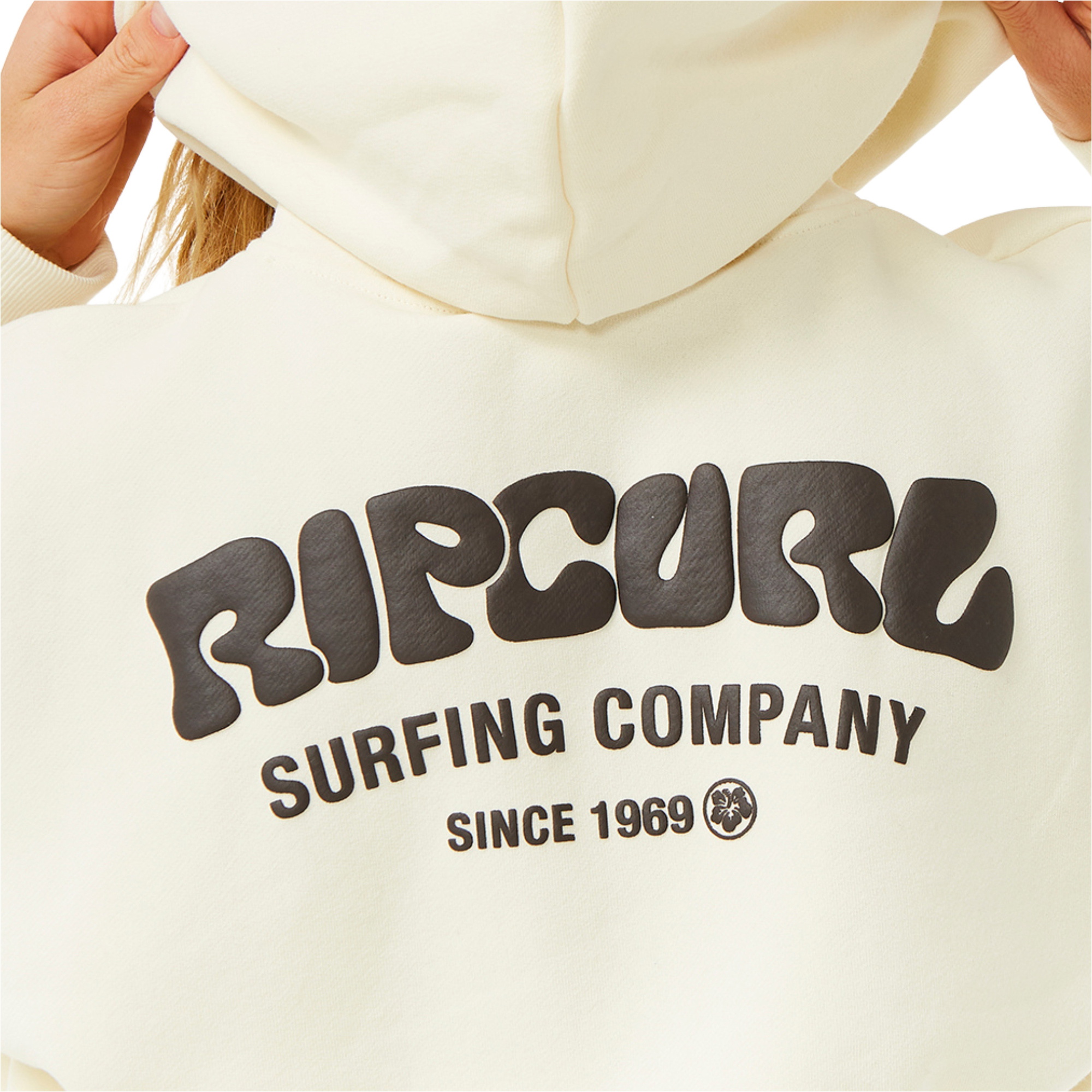 2025 Rip Curl Mujer Sudadera Con Capucha Surf Puff Heritage 06AWFL - Natural